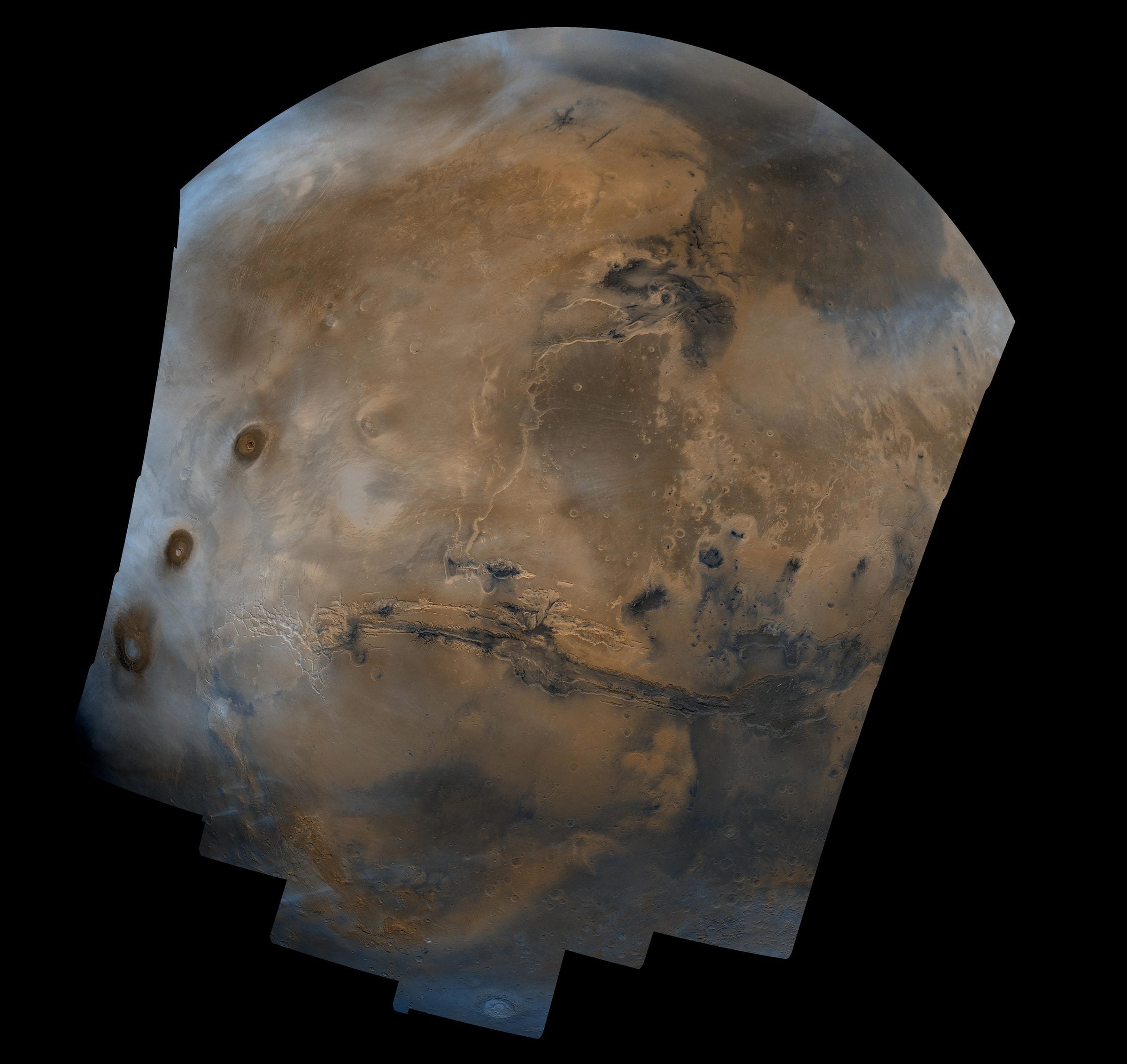 The planet Mars imaged by the Viking orbiter