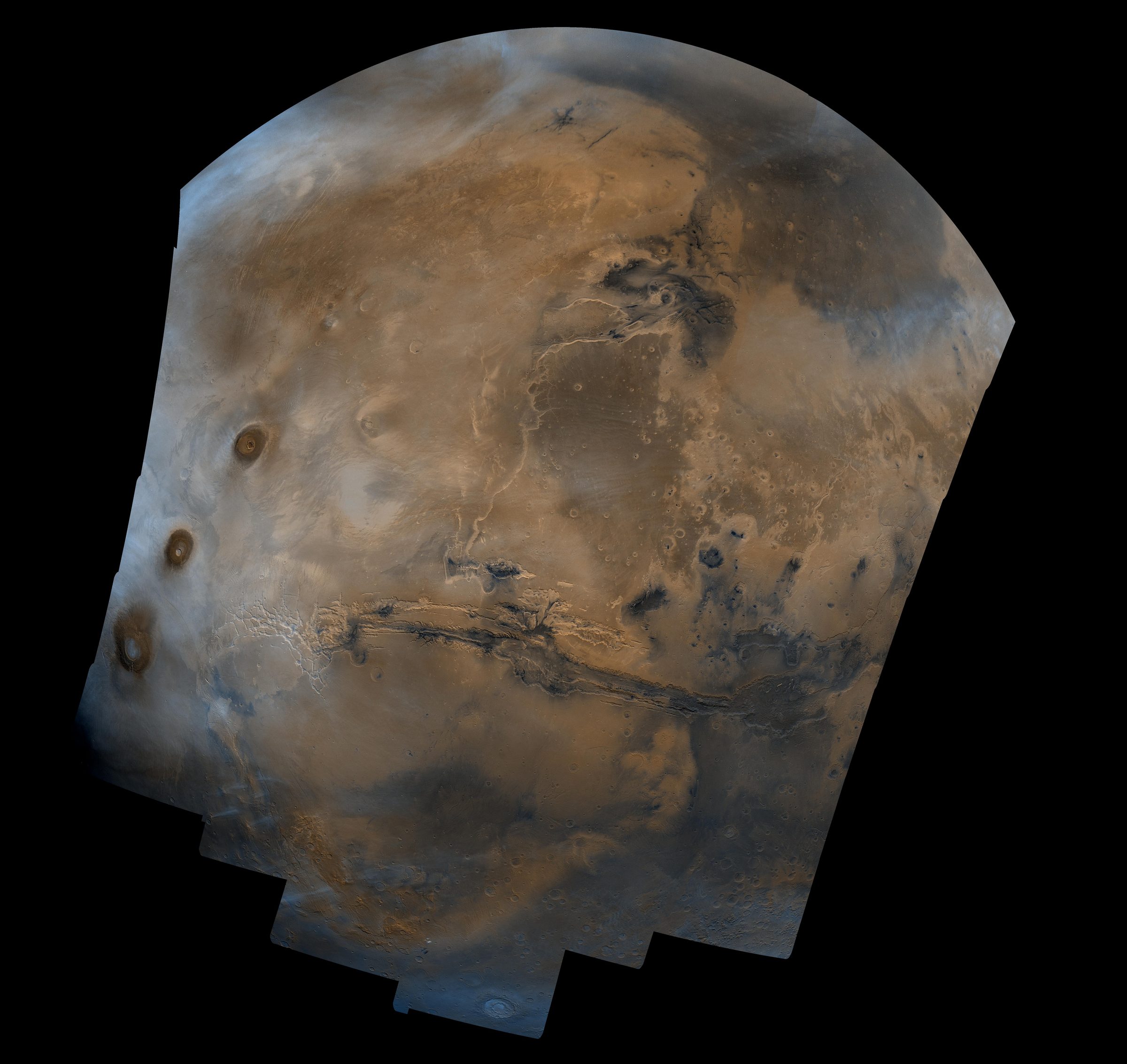 The planet Mars imaged by the Viking orbiter